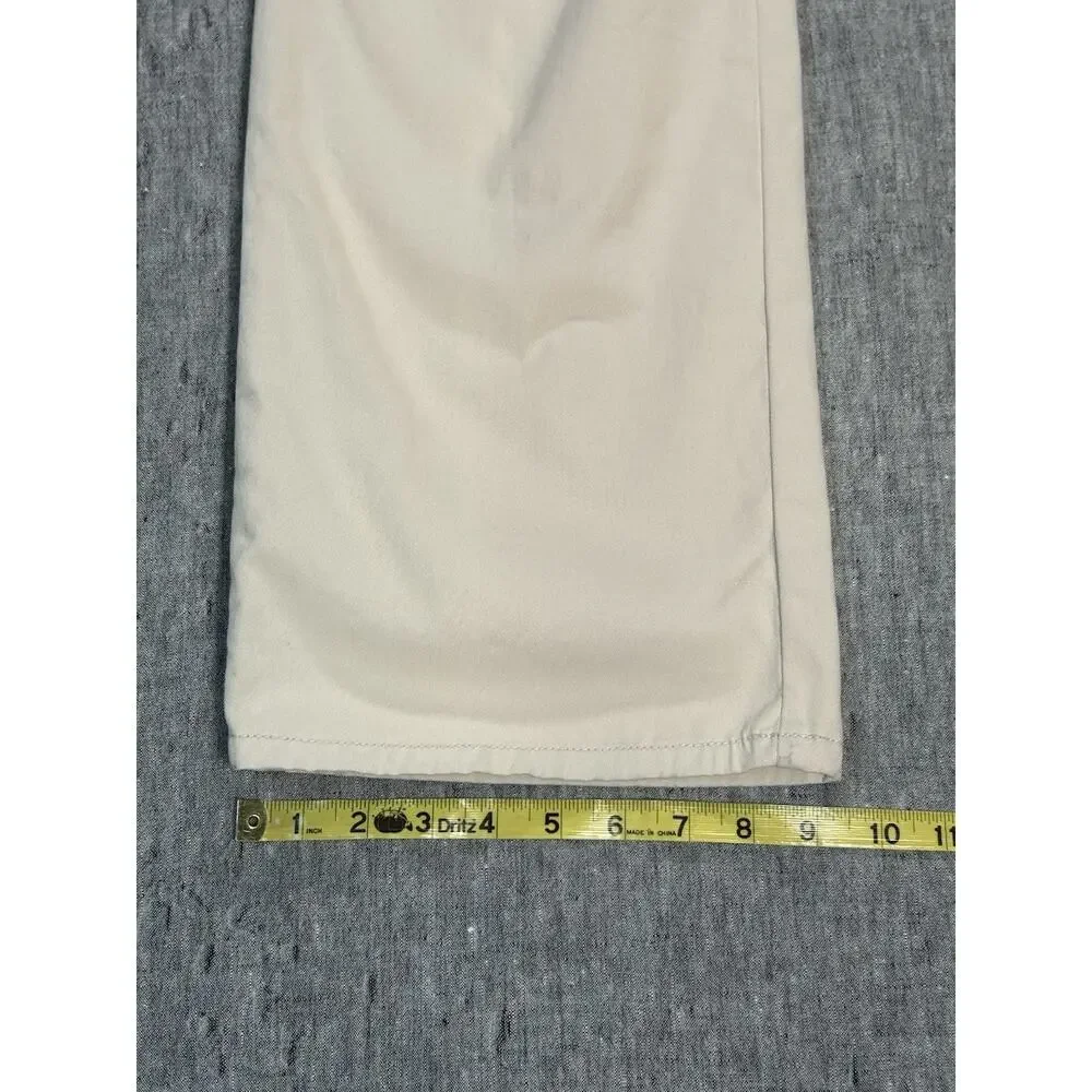 Johnnie-O Pants Mens 40x32 Off-White Straight Leg Stretch Beachy Coastal Prep